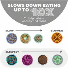 Outward Hound Fun Feeder Slo Bowl, Large Slow Feeder Dog Bowl, 4 Cups, Orange