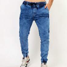 Kit 2 Premium Men's Jeans Jogger Pants - Multicolor - View 3