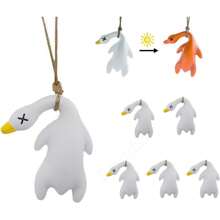 UV Induction Color-Changing Roast Duck Pendant | Photosensitive Advanced Technology Car Keychain |Universal For Cars And Bicycles | Automatic Color Change In Case Of Ultraviolet Rays | Indoor And Outdoor Creative Pendant | Funny And Cute Roast Duck Decorative Pendant Car Accessories Bag Charm School Cartoon Goth Y2k Christmas Gift