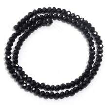 1pc Black Ceramic Faceted Abacus Crystal Spacer Beads, 3/4/6/8/10mm, Fashion Versatile All-Match Handmade DIY Jewelry Making Bracelet Necklace, Suitable For Funky Jewelry, Phone Chain, Keychain