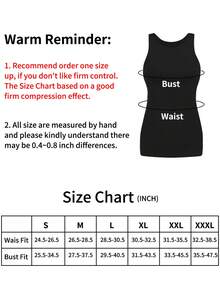 Women Shapewear Tummy Control Tank Tops Seamless Compression Tops Slimming Camisole - 黑色/白色/深藍 - 查看 6