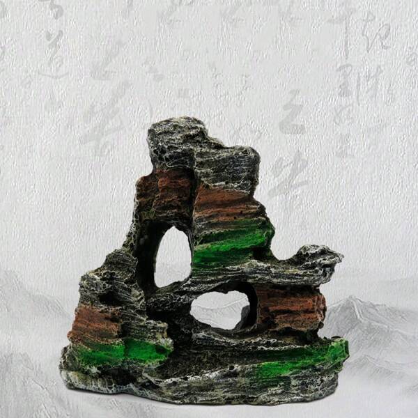 Resin Decor Aquarium Landscaping Accessories, Resin Rockery Decoration For Fish Tank Micro Landscape Ornament