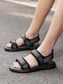 1 Pair Men's Non-Slip Summer New Style Sandals, Durable Outdoor Beach Shoes - Grey - View 1