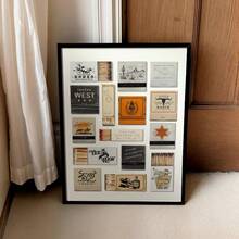 1 件复古火柴盒墙面艺术画火柴帆布印刷画复古火柴盒海报时髦设计美学装饰卧室、客厅或办公室公寓装饰无框或带框 - 彩色 - 查看 4