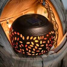 Solar Powered Desk Lamp, Energy-Saving Small Night Light For Outdoor Patio, Garden, Photography Ambiance Lighting, Creative Decorative Table Lamp - Bronze - View 11