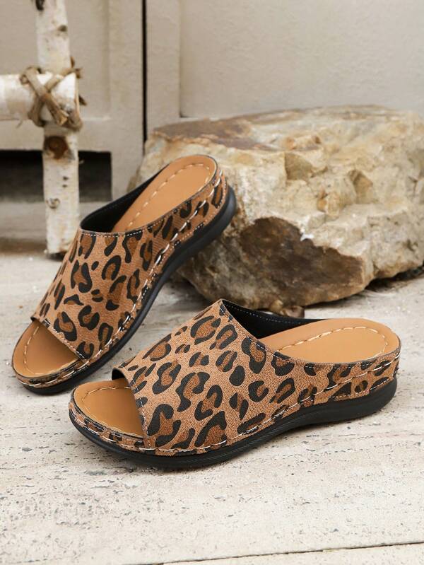 Brand New Fashionable Casual Open Toe Women's Wedge Platform Sandals, Suitable For Daily Outdoor Wear, Lightweight & Comfortable Slip-On