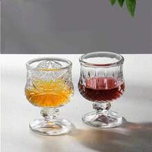 12/6/4/2/1 قطعة أكواب زجاجية ذات طول عالي بتصميم ماسي وبرسومات فراشة، سعة 40 مل، شفافة، تنكسر الضوء بأناقة، كوب شاي/كؤوس تقديم للفودكا والويسكي، بتصميم جرعة واحدة صغيرة ، مع قاعدة