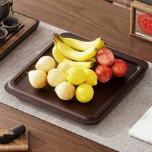 New Minimalist INS Style Luxury Imitation Wood Grain Dry Fruit Plate, Snack Nut Candy Storage Box, Home Living Room Tea Table Fruit Plate, Anniversary Supplies, Holiday Fruit Plate, Office Desk Fruit Plate