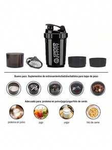 Sports And Fitness Multifunctional Mixing Cup 550ml - Black - View 5