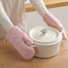 4pcs/Set Long/Short Duck Bill & Heart Shaped Oven Mitts & Pot Holders, Extra Thick And Heat Resistant Up To 500 Degrees, Kitchen Set