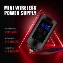 YILONG 无线纹身机套件，带数字 LED 显示屏的纹身笔套件，适合初学者和老手纹身针盒纹身墨水专业纹身套件