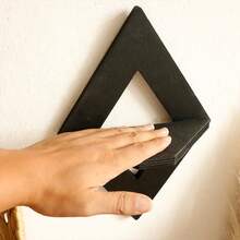 1pc Simple Wall Mounted Storage Shelf, Creative Wall Decor Organizer Rack For Bedroom, Living Room - Black - View 5