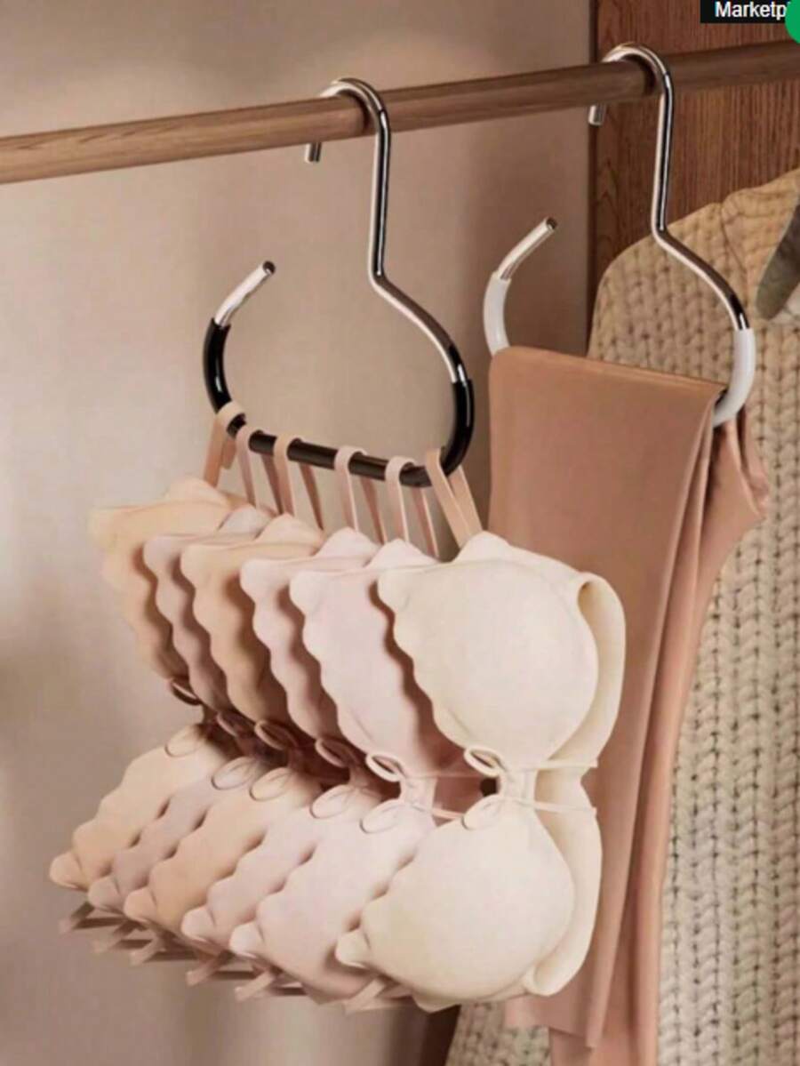 1pc/2pcs Round Circle Scarf Holder, Multifunctional Minimalist Tie Rack, Creative New Hanger Hook, Anti-Slip Coated Rust-Proof Scarf/Towel Rack For Home Storage - Multicolor - View 1