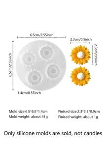 1pc Daisy Floral Butterfly Silicone Mold, For Handmade Candle, Clay Decoration, Resin Crafts, Etc. Suitable As Wedding Table Decor, Spring Party Gift, Mother's Day Craft, Made Of & Material, High-Quality Nature-Inspired Design