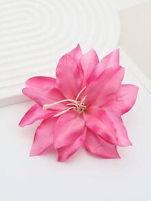 1pc 13cm Large Fabric Artificial Flower Hair Clip, Bohemian Style Side Bangs Hairpin, Beach Vacation & Daily Wear Accessory - Multicolor - View 3