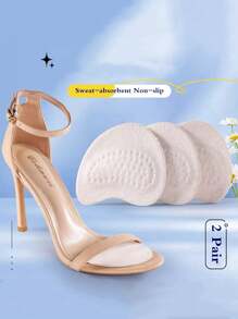 1-5 Paar Leder Vorderfuß-Sticker für High Heels, weiche stoßabsorbierende, schweißabsorbierende und rutschfeste Sticker für Sommer Sandalen, selbstklebende unsichtbare rutschfeste Vorderfuß-Polster