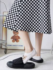 Little Bear Socks Women's Summer Thin Ship Socks Low Top Low Vamp Anti Slip Non Falling Short Tube Socks Cute Invisible Socks - Multicolor - View 6