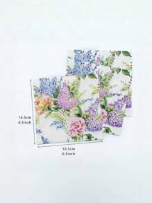 20pcs/40pcs/60pcs 2 Ply Thick Floral Patterned Napkins, 33cm*33cm Open Size, Disposable Party Lunch Napkins, Guest Towels, Decorative Paper, Birthday, Wedding Anniversary, Graduation Party Decorations