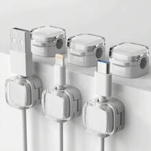 6pcs/3pcs/1pc(Trial Pack) Magnetic Cable Clips, Magnetic Desktop Cable Clips, Slot Cable Clips - Cable Organizer, Cable Management, Cable Clips For Cable Organizer, Desktop Cable Organizer Cable Clips, Charging Cable Clips, Bedside Cabinet Cable Organizer Cable Clips, USB Cable/Power Cord/Wire Self-Adhesive Cable Management, For Car And Desk, Home And Office
