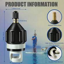 1/2 Inflatable Pump Valve Adapter, Inflatable Fishing Boat, Attack Boat, Rubber Boat, Car Inflatable Pump Valve Converter, Traditional Air Pump Converter, Paddle Pump Adapter, Beach Essentials, Beach Accessories, Pool Float - Multicolor - View 4
