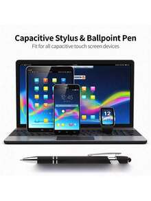 Personalized Luxurious Soft Touch Rose Gold/Black Pen Box Set. Customizable Metal Ballpoint Pen With Box Set With Stylus, Smooth Writing Metal Ballpoint Pen With Engraved Text, Suitable For Mother's Day, Birthday, Teacher's Day, Christmas, Halloween Gifts,New Job, Office Supplies - Multicolor - View 8