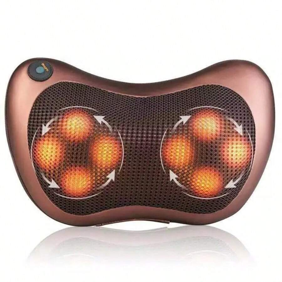Almofada Massageadora Shiatsu infravermelho Elétrico - Shiatzu - Marrom - Visão 1