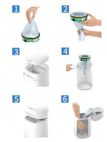 Diaper Pail Refill Bags, Thickened Odor-Proof Diaper Disposal Bags, Fits Genie/Angelcare Diaper Pails (Random Color, Scented)