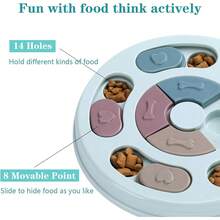 Dog Puzzle Toys, Dogs Food Puzzle Feeder Toys IQ Training & Mental Enrichment, Dog Treat Puzzle (Blue)