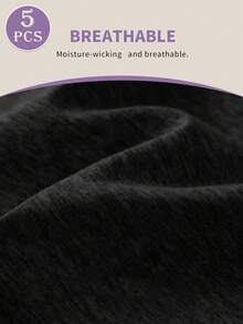 MEIYATING 5pcs/Pack Women Mid-Waist Fashionable Contrast Color Triangle Panties, Comfortable Fit - Multicolor - View 6