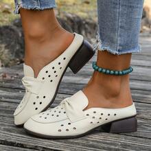 Women High Heel Breathable Closed Toe Sandals - White - View 5