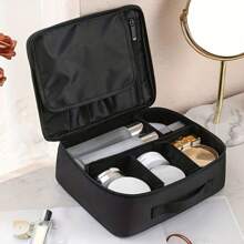 1 pieza Estuche de maquillaje profesional Estuche de belleza Mujer Maletín cosmético impermeable Organizador de maquillaje Caja de almacenamiento de viaje para manicura, Estuche de maquillaje de viaje, Organizador de estuche de maquillaje de gran capacidad Bolsa de maquillaje portátil de viaje con divisores ajustables para mujeres y niñas