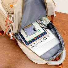 Large Capacity Korean Version Backpack, Versatile, Suitable For High School, Middle School And College Students