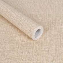 3D Linen Textured Adhesive Wallpaper 5mx 45cm - Bege MA110B - View 6