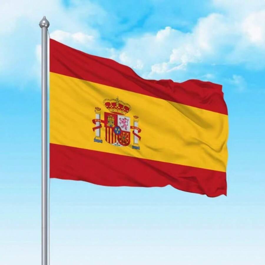 MEJORADA Spanish Flag 90x150CM - High Quality Polyester, Strong And Durable, Ideal For Indoor And Outdoor Decoration, Events And Parties - 彩色 - 查看 1