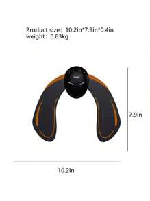 150mAh Wireless EMS Buttocks Trainer, Abdominal ABS Stimulator, Fitness Massager - Black - View 4