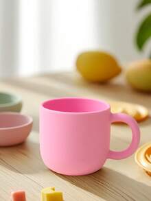 Personalized Custom Name Pattern Silicone Cup, Single Handle Cup, On-Demand Printed Tableware Water Cup, Birthday Gift - Multicolor - View 8