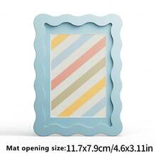 1pc Rainbow Series Colored Cardstock Wave Photo Frame, Decorate Living Room, Can Be Used As A Birthday Gift, Wedding Gift, Rama Table Decor, Housewarming Gift, Dorm Essentials, B&B Decor (No Photo Paper) - Multicolor - View 14