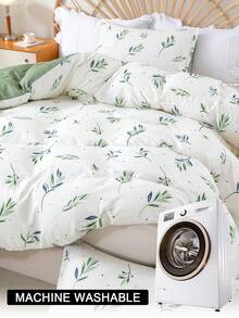 3pcs Floral Pattern Duvet Cover Set (1 Duvet Cover And 2 Pillow Shams), Soft And Skin-Friendly, Suitable For All Seasons - Multicolor - View 10