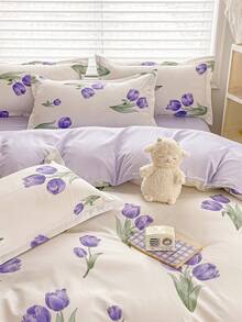 4PCS (1PC Duvet Cover+1PC Bed Sheet+2PCS Pillowcase) Student Dormitory Bunk Bed. - Multicolor - View 8