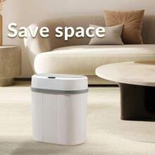GerTong 12L Smart Trash Can,Intelligent Induction Automatic Flip Trash Can With Crevice Style Can Save Space, Without Touching The Automatic Induction Flip Garbage Can For /Bedroom/Bathroom/Living Room/Kitchen.