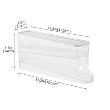 Bilayer Egg Storage Box Automatic Rolling Eggs Holder Rack Ladder Style Refrigerator Eggs Dispenser Egg Organizer Holder - White - View 9