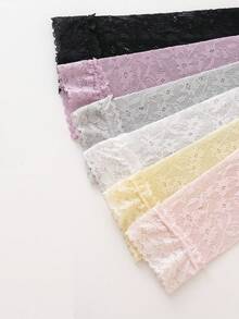 1 件装女婴可爱花朵蕾丝边贴身网眼连裤袜，春/夏