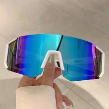 Gafas deportivas al aire libre, gafas de esquí, gafas de sol de ciclismo para mujeres y hombres, gafas de sol de marca, gafas de sol populares Punk para esquiar a prueba de viento - Marco blanco - Ver 11