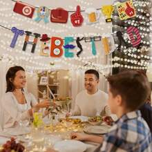 Happy Father's Day Flag Pulling Banner - Holiday Decorations For Father's Day Parties Celebrations And Festive Home Decor - Multicolor - View 5