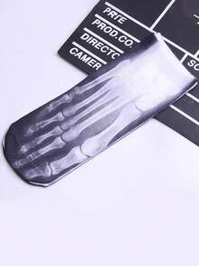 1/5 Pairs Foot Bone Printed Personalized Short Socks, Unisex - Multicolor - View 4