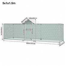 Froadp Outdoor Metal Rabbit Run With Sun Protection - Roof Door And Lock Stable Small Animal Run For Chickens, Ducks And Small Animals - Silver - View 4