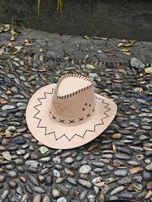 1pc New Summer Men's Windproof Leisure Wide Brim Sun Protection Hat, Suitable For Cycling, Hiking, Fishing, Outdoor Activities, Beach Walking, Fashion Drawstring Adjustable Randomized Design Sunny Hat - Multicolor - View 5