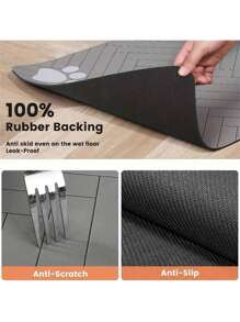 Waterproof Silicone Pet Placemat - Keep Your Cat Or Dog's Food & Water In Place & Non-Slip Pet Food Mat, Dog & Cat Feeding Mat!