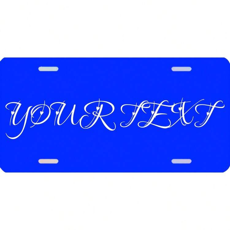 Customizable Metal Car License Plate With Your Text - Waterproof And UV Printed Metal Sign, Ideal For Home And Garage Decor, 5.91 Inches X 11.81-15x30 Cm, Available In Various Colors, Garage Wall Sign | Customizable Plate | Mounting Options - Multicolor - View 15