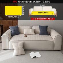 1件现代简约风格纯色沙发垫亲肤布艺加厚沙发套四季通用防滑防宠物防脏沙发罩适用于客厅卧室房间装饰高级感居家沙发套沙发罩客厅装饰